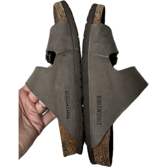 Birkenstock Arizona Leather Gray Shoes Sandals Size EU 37 US 6 Women’s - Picture 3 of 7